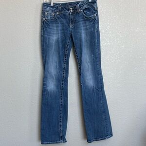 Miss Me Blue Medium Wash Bootcut Stretch Denim Western Jeans Size 30